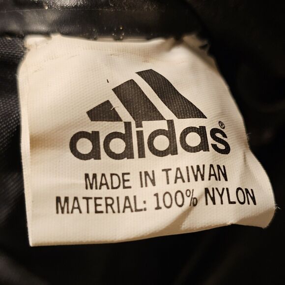 VTG Y2K Adidas Distressed Spell Out Big Logo Handled Duffel Weekender/Gym Bag - Picture 11 of 14